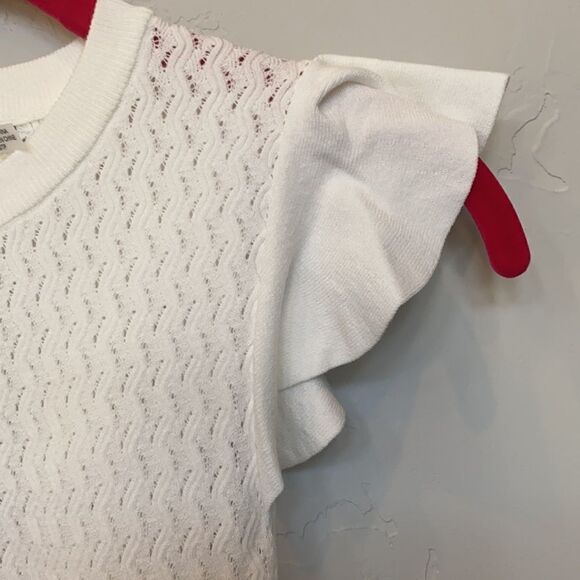 Alice + Olivia Lamara Ruffle Sleeve Crew Neck Top - Picture 6 of 8